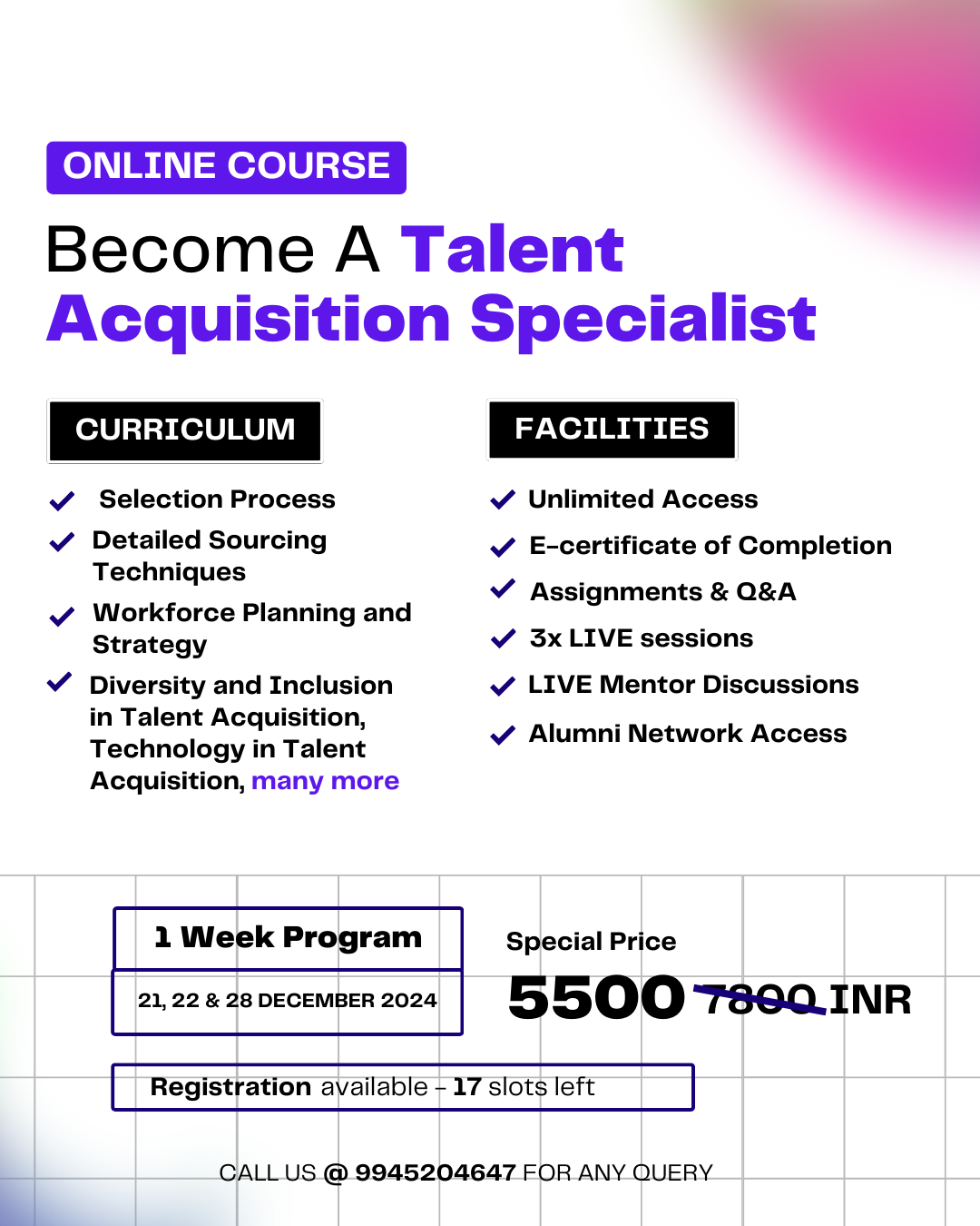 Live Course on Talent Acquisition