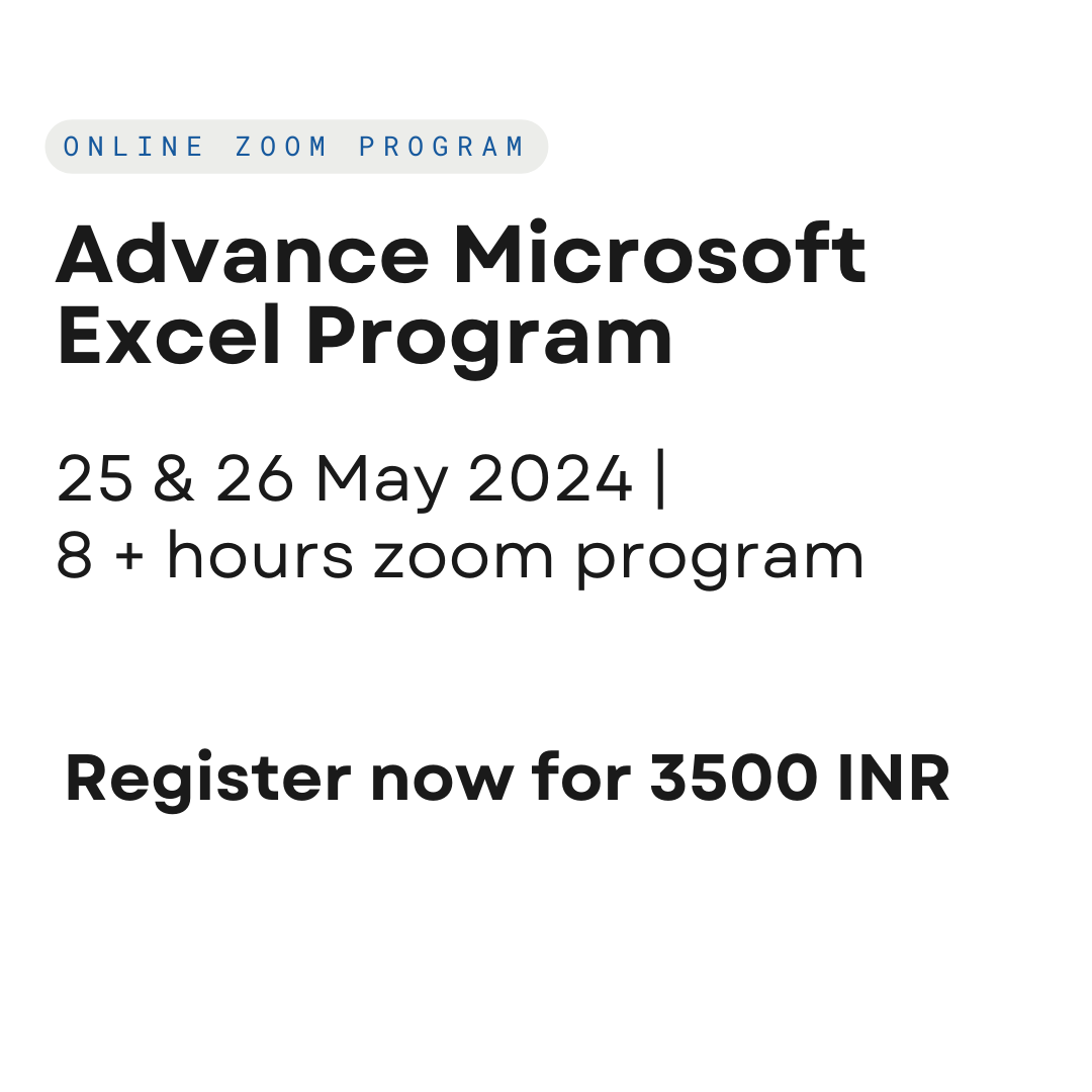 Advance Microsoft Excel Program